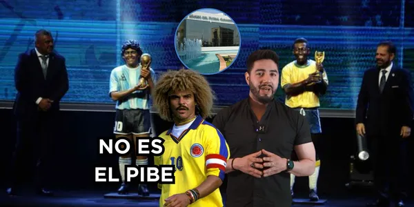 Un colombiano se destaca en la entrada del museo de la CONMEBOL.