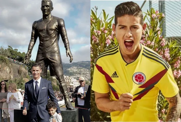 Un colombiano tiene una estatua tres veces superior a la de Cristiano Ronaldo.