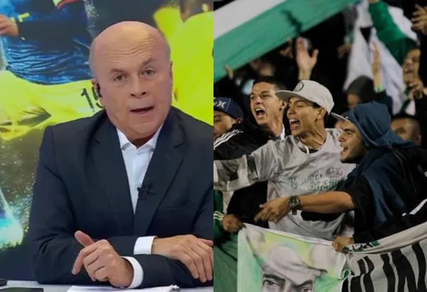 Un delegado de la barra de Atlético Nacional le respondió a Carlos Antonio Vélez y le mandó un reto al periodista.