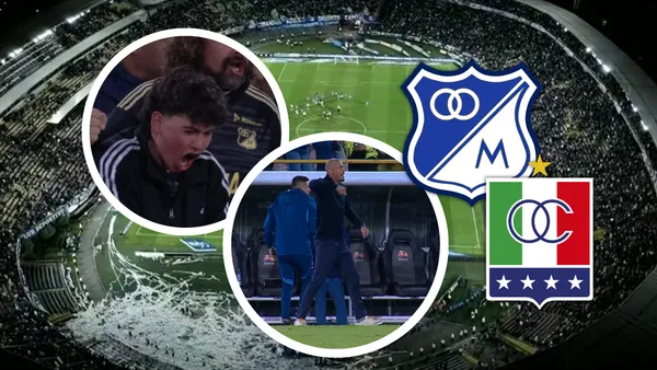 Un empate con sabor amargo: el error de Millonarios que podría costarles la clasificación. Foto: Escudoteca y Captura de Win Sports