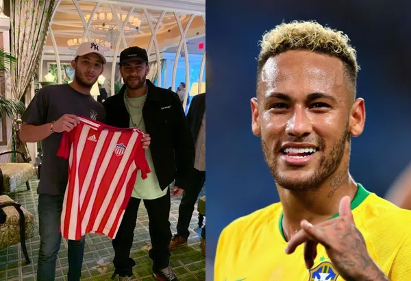 Un hincha de Junior tuvo un encuentro con Neymar.