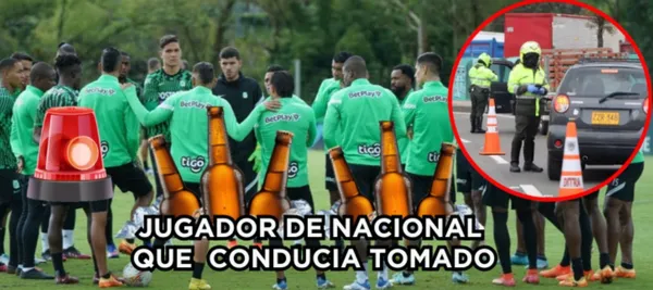Un jugador de Atlético Nacional fue sorprendido conduciendo en estado de embriaguez
