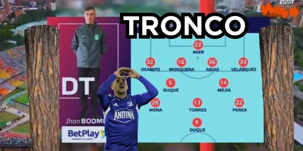 Un jugador de Atlético Nacional se regaló en el gol de Daniel Cataño.