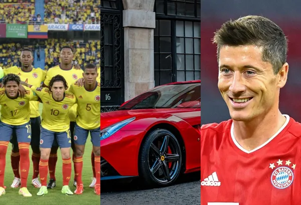 Un jugador colombiano posee un auto de la misma marca que el jugador Robert Lewandowski.