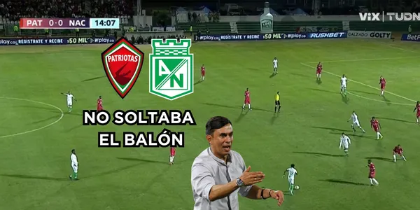 Un jugador de Nacional fue criticado contra Patriotas. Foto captura de pantalla de Win Sports y AS Colombia.