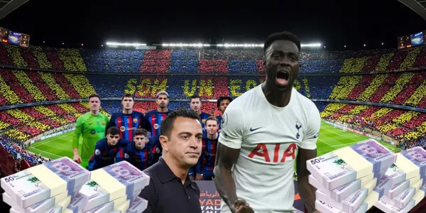 Un jugador del FC Barcelona arrugó contra Davinson Sánchez del Tottenham.