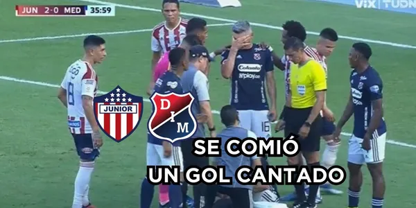 Un jugador del Junior FC se comió un gol cantado contra el DIM.