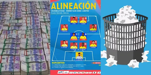 Un jugador de la Selección Colombia no dio la talla contra la Selección Irak en los primeros 45 minutos.