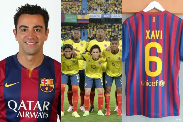 Un jugador que ha pasado por la Selección Colombia intercambió la camiseta con Xavi Hernández en su época de jugador.