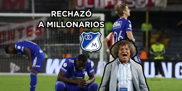 Un jugador rechazó regresar a Millonarios FC.