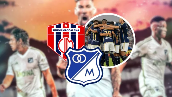 Unión Magdalena vs Millonarios Foto: Millonarios FC y Escudoteca