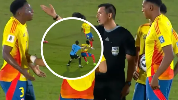 Uruguay vs Colombia Foto: Captura de Gol Caracol