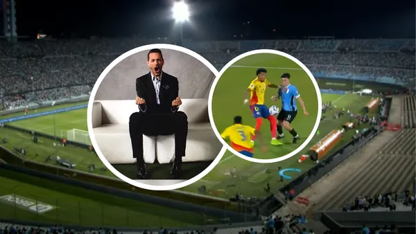 Uruguay vs Colombia Foto: Telefé y Captura de Gol Caracol