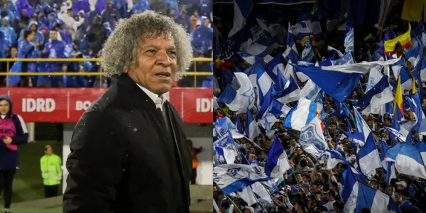 Varios hinchas de Millonarios FC molestos con Alberto Gamero.