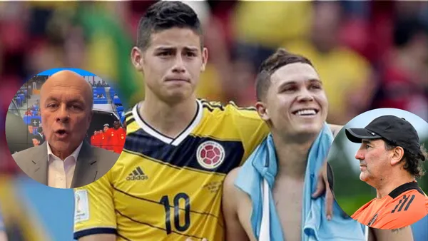 Vélez, James, Quintero y Lorenzo. Foto: redes de Vélez, FCF y Gol Caracol.