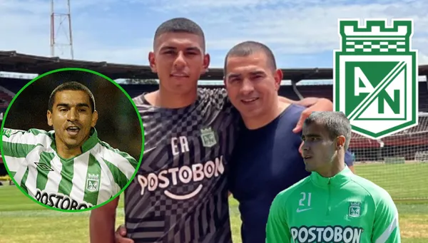 Víctor Aristizábal y su hijo Emilio ahora en Nacional