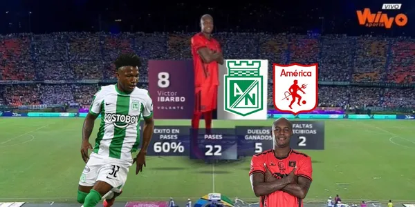 Víctor Ibardo fue de los pocos jugadores del América que mostró garra contra Nacional.