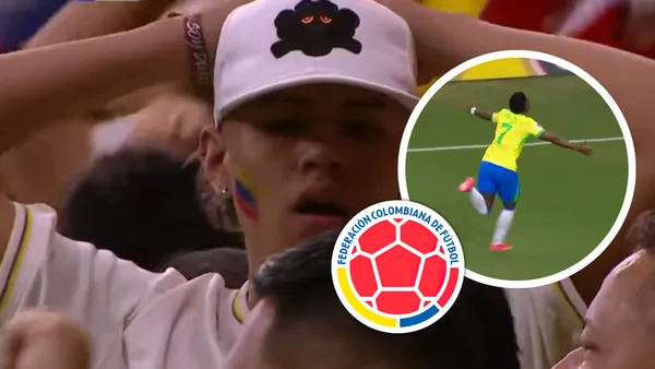 Vinícius Junior destraba un complejo partido para Brasil quien gana 2-1 Foto: Escudoteca y Gol Caracol