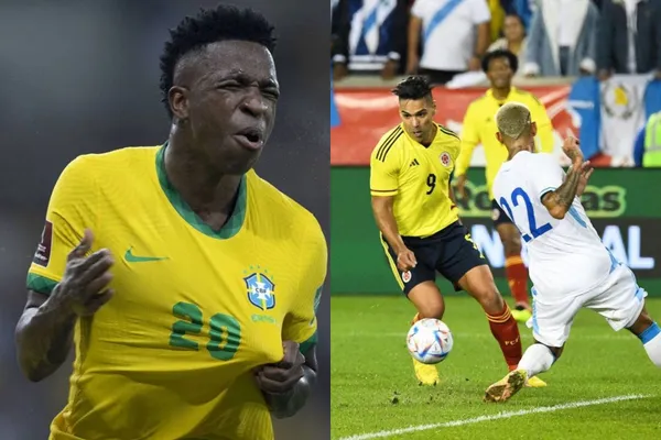 Vinícius Júnior ha intercambiado la camiseta con un jugador colombiano y no es Radamel Falcao.