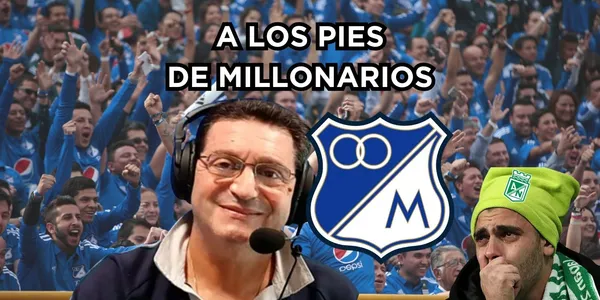 Vito De Palma celebró como todo un hincha de Millonarios FC.