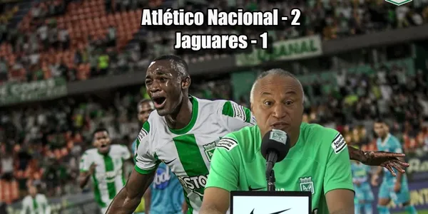 William Amaral aseguró in extremis la victoria de Atlético Nacional contra Jaguares de Córdoba.