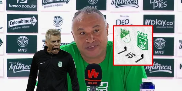 William Amaral como entrenador de Atlético Nacional fue crítico tras el resultado que tuvieron contra el Deportivo Cali.