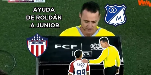 Wilmar Roldán criticado por una decisión en la final entre Millonarios y Junior FC