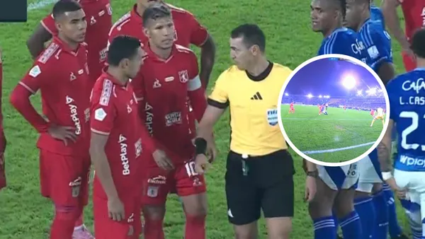 Wilmar Roldán y las dos polémicas de la noche en El Campín que han dado tema de que hablar Foto: Captura de Win Sports