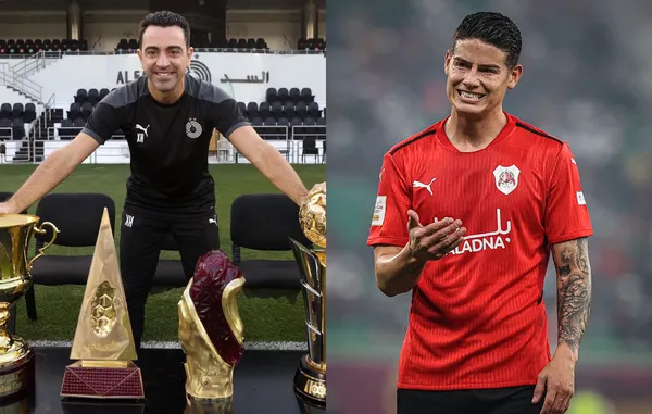 Xavi Hernández dejó ver que aún conserva la rivalidad contra James Rodríguez; por el pasado entre ambos por el Real Madrid (James) y el FC Barcelona (Xavi), respectivamente.