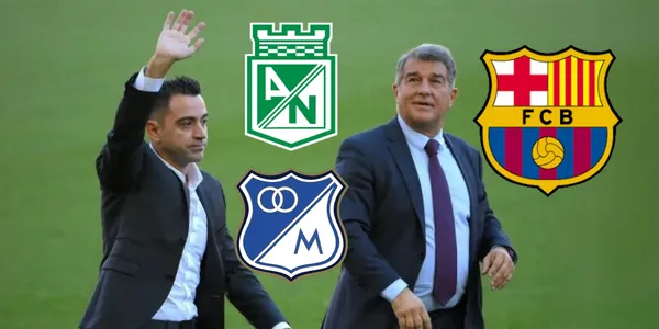 Xavi Hernández y Joan Laporta en el FC Barcelona