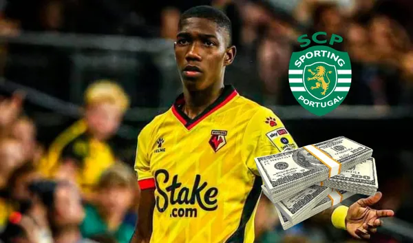 Yaser Asprilla con la camiseta del Watford.