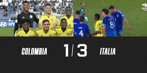 Yaser Asprilla desconsolado en la Selección Colombia Sub 20.