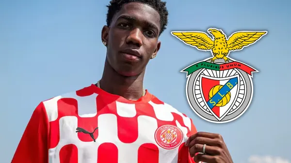 Yaser Asprilla está en la mira del Benfica y ya hay una cifra sobre la mesa. Foto: Girona CF y Escudoteca