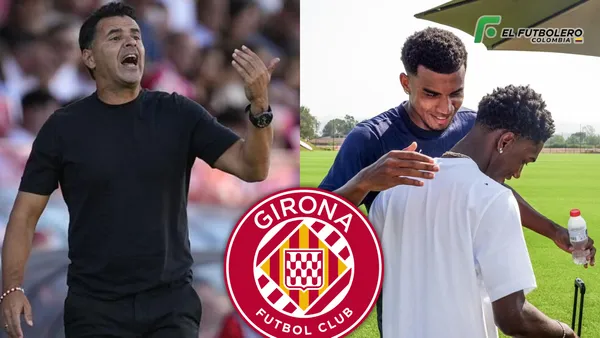 Yaser Asprilla y Jhon Solis Foto: Marca, Girona FC y Escudoteca PN
