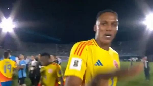 Yerry Mina en su momento polémico.
