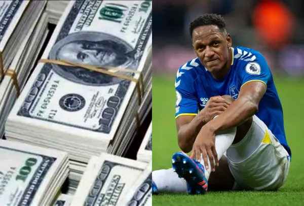 Yerry Mina ha tenido una temporada complicada en el Everton, pero sus ingresos económicos no se han visto afectados.