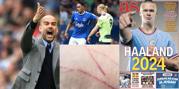 Yerry Mina hace poco se jugó un partido aparte contra Erling Haaland, hubo de todo entre ambos, Guardiola reaccionó y en España hablan del tema.