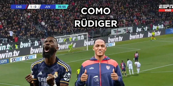 Yerry Mina hizo gol en Italia con el Cagliari ante la Juventus