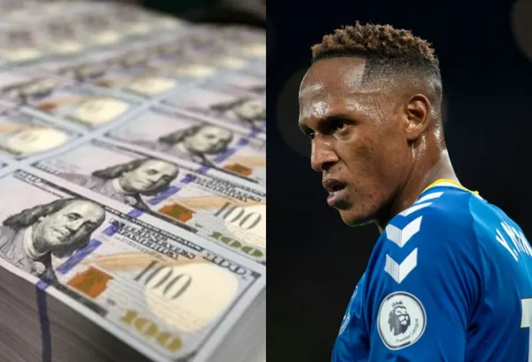 Yerry Mina no juega desde el 08 de febrero de 2022 y en el Everton le pagan según el portal Fichajes: $21 mil dólares a diario ($79 millones de pesos colombianos); su sueldo es uno de los más altos en Inglaterra.
