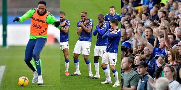 Yerry Mina la pasa muy mal en el Everton de Inglaterra.