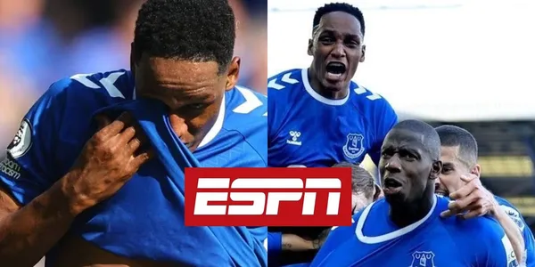 Yerry Mina logró que el Everton no se fuera al descenso en la Premier League de Inglaterra.