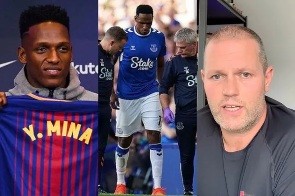 Yerry Mina pasa un mal momento en el Everton de Inglaterra.