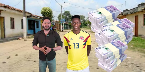 Yerry Mina pese a su alto sueldo no se olvida de su gente en Colombia.