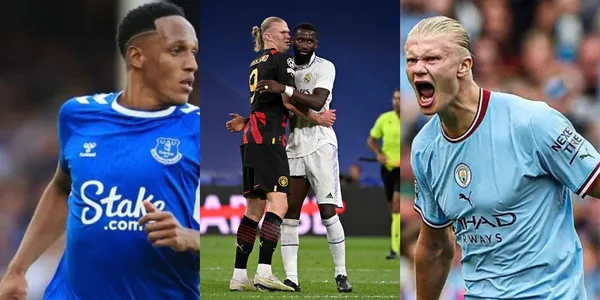 Yerry Mina podría enfrentar Erling Haaland en la Premier League de Inglaterra y tiene que ver lo que hizo Antonio Rüdiger en el Real Madrid.