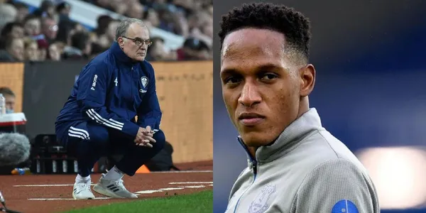 Yerry Mina recibió una noticia en el Everton que tendría que ver con Marcelo Bielsa.