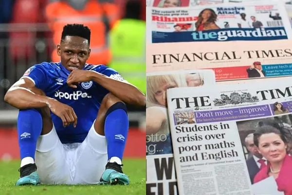 Yerry Mina regresó a jugar con el Everton y no recibió comentarios positivos.