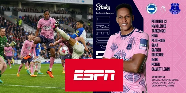 Yerry Mina regresó a la titularidad en el Everton de Inglaterra y desde ESPN hubo reacciones en lo realizado por el colombiano.