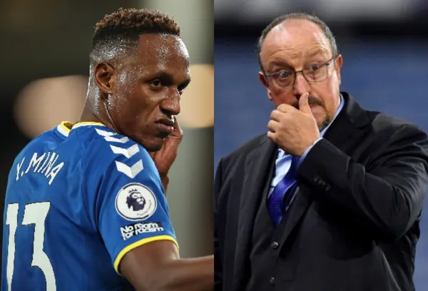 Yerry Mina saldría del Everton de Inglaterra al parecer por pedido de Rafael Benítez y hay informaciones que así lo confirman por una razón.