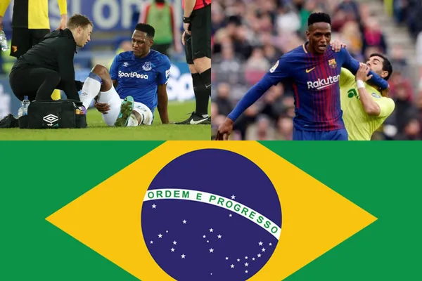 Yerry Mina tiene un futuro complicado y se rumora que podría terminar jugando en Brasil en el año 2023.