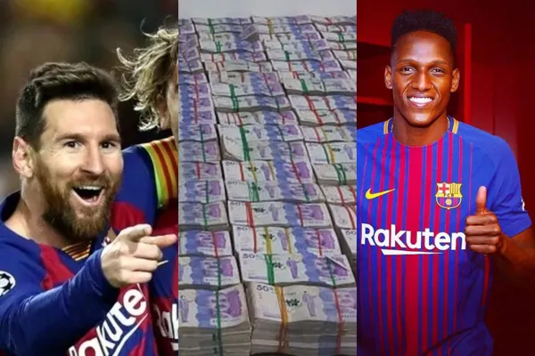 Yerry Mina tuvo uno de los pasos fugaces más insólitos de un jugador por el FC Barcelona, allí pese a todo recibió un millonario regalo de los catalanes.